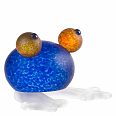 Borowski "Frosch-blau" Glasobjekt 9 x 13 x 11 cm