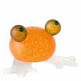 Borowski "Frosch-orange" Glasobjekt 9 x 13 x 11 cm