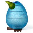Borowski "Kiwi Egg-blau" Glasobjekt 18 x 12 x 12 cm