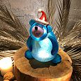 Borowski "Christmas Bear- blau" Lichtobjekt 23 x 15 x 11 cm