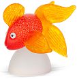 Borowski "Oranda-orange" Glasobjekt 15 x 15 x 14 cm