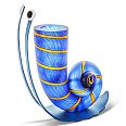 Borowski "Slow Jack-blau" Vase 28 x 25 x 13 cm