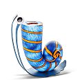 Borowski "Slow Jim- blau" Vase 21 x 20 cm
