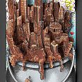 Charles Fazzino "A melting pot of chocolate" 3D-Siebdruck 268 x 125 cm