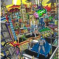 Charles Fazzino "Batman rules the night" 3D Siebdruck 80 x 60 cm