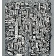 Charles Fazzino "Liberty Stands In The Center Of It All NYC" b/w 3D-Siebdruck 80 x 60 cm