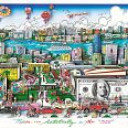 Charles Fazzino "Miami Artistically In The 305" 3D-Siebdruck 70 x 100 cm