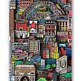 Charles Fazzino "Slice Of The Big Apple" 3D-Unikat auf Leinwand 127 x 49 cm