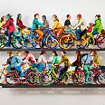 David Gerstein "City Riders" wallsculpture 72 x 120 cm