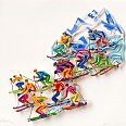 David Gerstein "Cross Country" papercut 56 x 76 cm