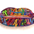 David Gerstein "Graffiti Kiss" wallsculpture 77 x 120 cm