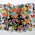David Gerstein "Lifestyle" papercut 56 x 76 cm