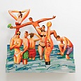 David Gerstein "Sun of the beach" wallsculpture 75 x 80 cm