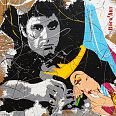Dominique Capocci Rock "Art Al Pacino" Mischtechnik auf Karton 70 x 70 cm