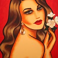 Ekaterina Moré "Blumenduft" Acryl auf Leinwand 50 x 60cm