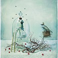 Elisa Anfuso "Io ti salvero" 2014 Öl und Pastell auf Papier 70 x 50 cm