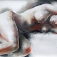 Ernst Nepo "Akt liegend weiblich" 1948, Pastell, 43 x 62 cm