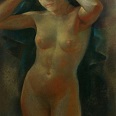 Ernst Nepo "Akt stehend weiblich" 1943, Pastell, 94 x 75 cm