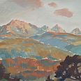 Ernst Nepo "Berglandschaft Kalkkögel" Tempera 33 x 41 cm