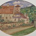 Erwin Pendl "Kartause in Aggsbach-Dorf an der Donau" 1931 Aquarell 20,5 x 26 cm