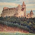 Erwin Pendl "Schloss Kreuzenstein am Kohlstadl, Niederösterreich" 1932 Aquarell 26 x 36,8 cm