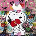 FRINGE "Snoopy Love" Fine Art Print 100 x 100 cm
