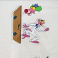 Friz Freleng Pink Panther Open the Door - Original Production Cel + Drawing