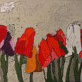 Klaus Fussmann "Rosen" Linolschnitt 41 x 32 cm