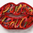 David Gerstein "Read my lips" wallsculpture 47 x 80 cm