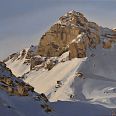 Harald Wilberger "Hoher Burgstall, Schlick - Stubai" Öl auf Leinwand 36 x 36 cm