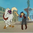 Heidi - A Girl of the Alps Original Production Cel on Original Production Background 27 x 34 cm