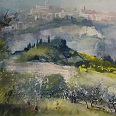 Heinz Hofer "Bei Montepulciano I" 2009 Aquarell 50 x 65 cm