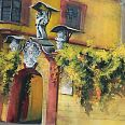 Heinz Hofer "Büchsenhausen Eingang" Aquarell 50 x 60 cm