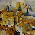 Heinz Hofer "Mallorca Deia" 2002 Aquarell 50 x 65 cm