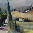 Heinz Hofer "Toscana Crete" 2009 Aquarell 50 x 65 cm