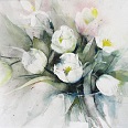 Heinz Hofer "Tulpen" Aquarell 35 x 44 cm