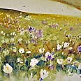 Heinz Hofer "Krokuswiese" Aquarell 31 x 47 cm