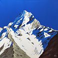 Hubert Zöhrer "Piz Morteratsch - Schweiz" Acryl auf Leinwand 80 x 80 cm