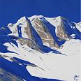 Hubert Zöhrer "Piz Palü 1 - Schweiz" Acryl auf Leinwand 70 x 70 cm