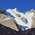 Hubert Zöhrer "Stubaier Alpen" Acryl auf Leinwand 70 x 70 cm