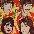 James Francis Gill "Beatles Four" 2008 Acryl auf Leinwand 57,5 x 45,5 cm