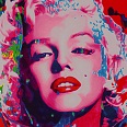 James Francis Gill "Pink Marilyn" Siebdruck 70 x 50 cm