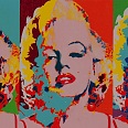 James Francis Gill "Three Faces of Marilyn" Siebdruck 70 x 110 cm