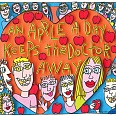 James Rizzi "An Apple A Day Keeps The Doctor Away" 3D Siebdruck 30 x 40 cm