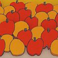 James Rizzi "Apples and Oranges" 2002 3D-Siebdruck 5 x 7,5 cm