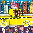 James Rizzi "Been there done that now I need to go home" 3D-Siebdruck (drucksigniert) 24 x 30 cm