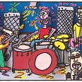 James Rizzi "Being In The Band" 2010, 3D Siebdruck 20 x 24 cm
