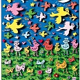 James Rizzi "Birds of a feather flock together" 3D-Siebdruck 30 x 40 cm