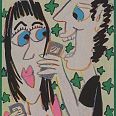 James Rizzi "Can I get Your Number" 2008 Mischtechnik 20 x 14 cm