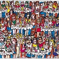 James Rizzi "Eating out with friends" 3D Siebdruck 15 x 20 cm